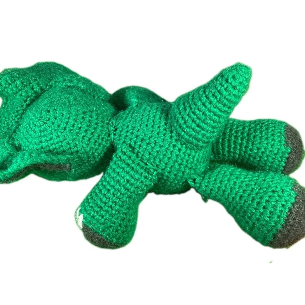 Triceratops Dinosaur Toy Crochet  Amigurumi 11 inches Green, Soft, Handmade